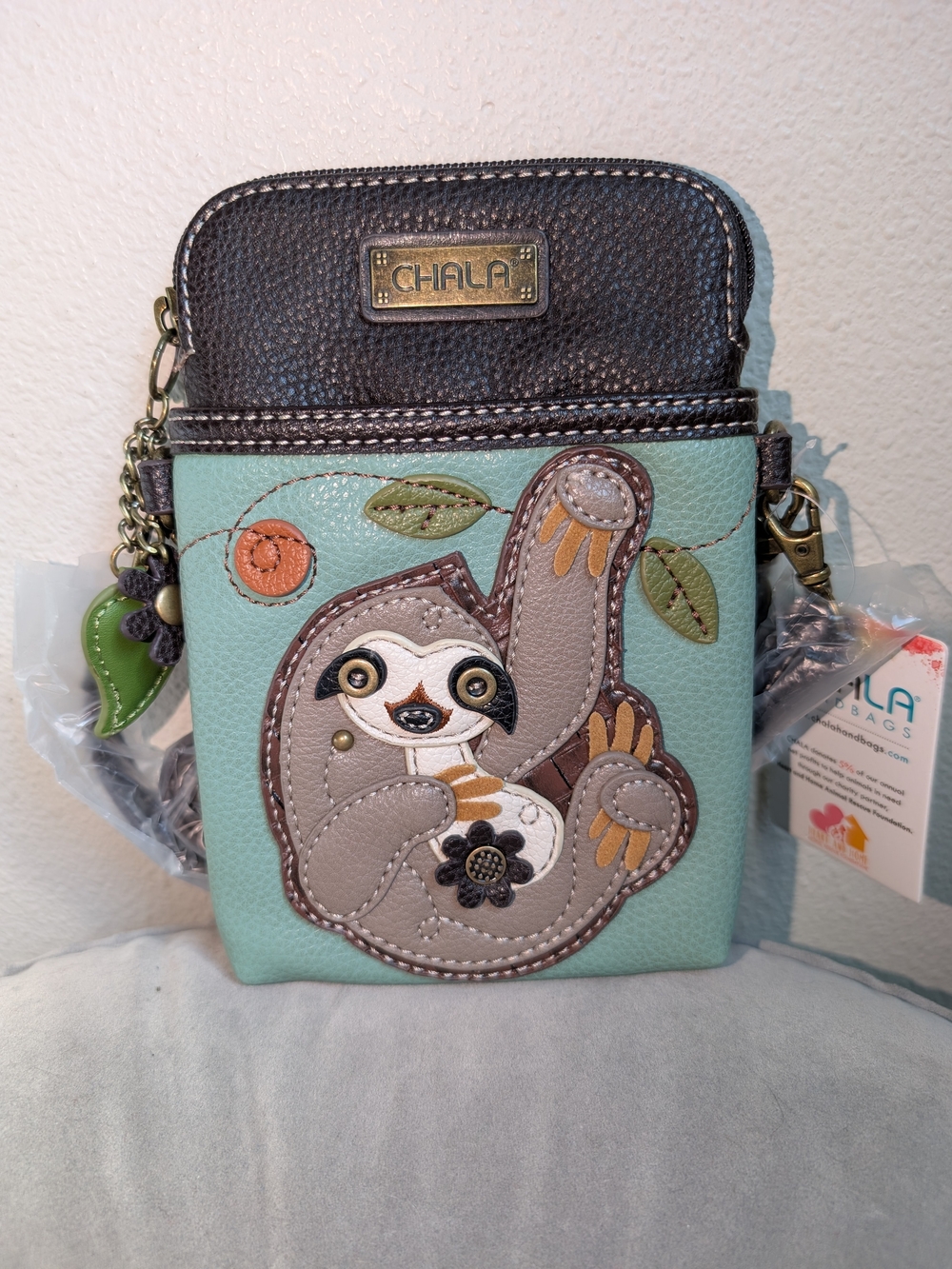 NWT Chala Cellphone Xbody - Sloth
